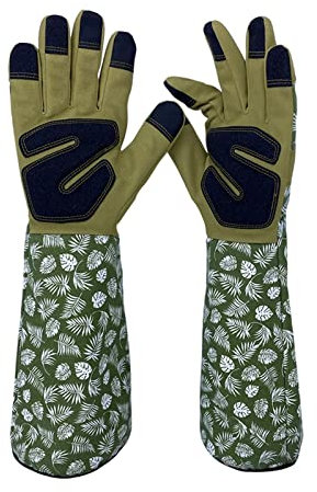 Cut Resistant Gloves Lange Gartenhandschuhe for Damen, dornensichere Handschuhe, Herren-Gartenhandschuhe for Beschneiden von Rosen mit Touchscreen, atmungsaktive Arbeitshandschuhe for Meat Cutting, Wo