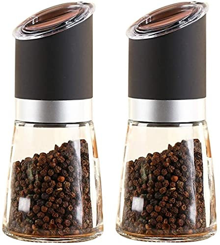 QTANZIQI Set-Premium Salt and Pepper The Mill Setting Can Be Adjusted Ceramic Coarse Glass Shaker. The Salt Mill Salt and Pepper Mills silk pillowcase