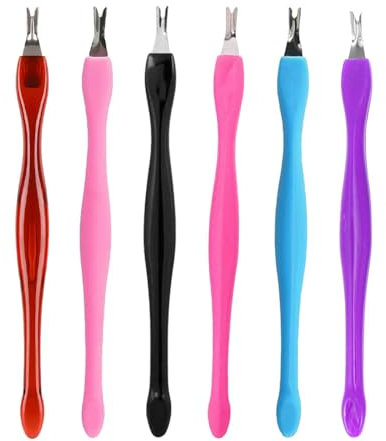 Nagelhautgabel, 6 Stück Cuticle Trimmer, Cuticle Pusher, Edelstahl Dead Skin Gabel, für Frauen Mädchen Maniküre