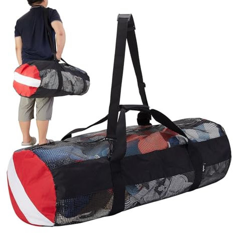 Tauchtasche aus Netzstoff – multifunktionale Netz-Tauchtasche, faltbare Strandtaschen | Unterwasser-Ausrüstungstasche geeignet für Reisen, reißfeste Netztasche und Universität