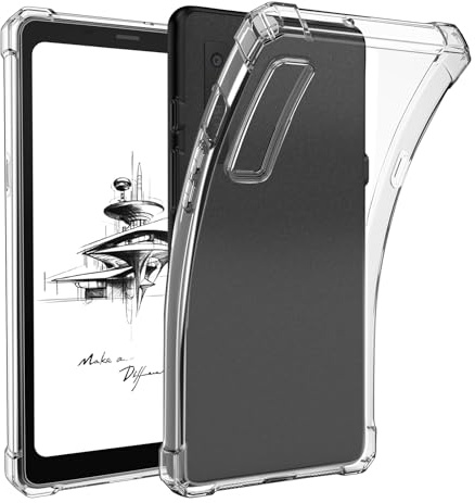 Fintie Funda de silicona para Onyx BOOX Palma de 6.1 pulgadas, esquinas reforzadas, delgada, ligera, transparente, suave, flexible, TPU transparente, carcasa trasera para BOOX Palma Mobile ePaper,