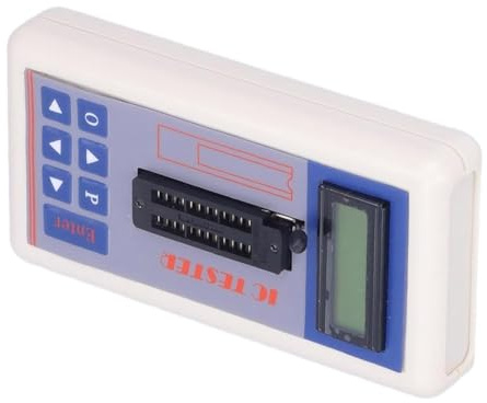 Fcuajdkq Tester di Circuito Integrato, Tester Condensatore Transistor IC, Rilevatore di Controllo Diodo, con Modalità Automatica 5V 3,3V,B