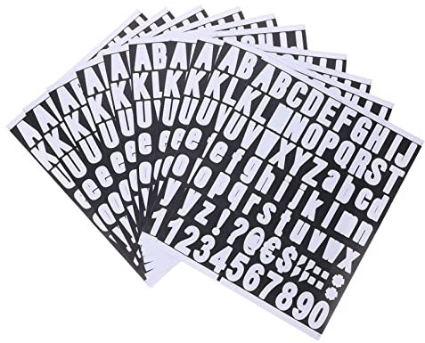 SEWOART 10blätter Tür Aufkleber Buchstabenaufkleber Selbstklebende Buchstabenaufkleber Alphabet Nummer Aufkleber Für Scrapbooking Kalender Handyhüllen Wasserflaschen Fotoalben Türen Schild