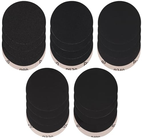 STEBRUAM 30 Pcs discos de lija de 150mm Grano 80/120/240/320/400 | para lijadora orbital aleatoria
