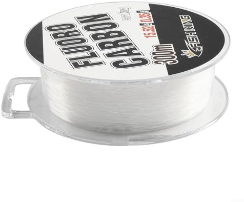 LVYXON Fluorocarbon Angelschnur, 300 m, 0,3–0,5 mm, Kohlefaser-Schnur, unsichtbar für Fische, mehr Bisse für Salzwasser- und Süßwasserangeln (0,35 mm)