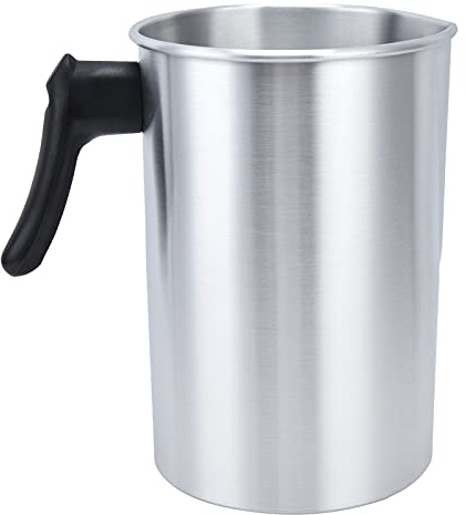 Wifehelper 3L Wax Melting Pot, Dripless Pouring Spout, Handle, Aluminum Candle Making Pitcher Double Boiler Candle Making Pitcher with Dripless Pouring Spout Design