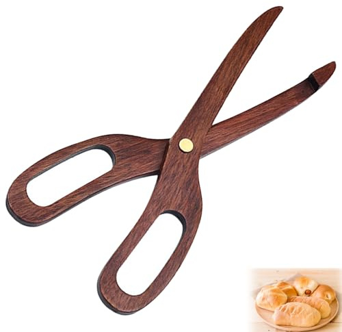 Pinzas para ensalada, pinzas para servir, pinza para pan, pinza para alimentos de madera, pinzas para ensaladas de madera, pinzas para alimentos, para cocina, camping, barbacoa, buffet, restaurante