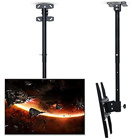 PMCIGQTH Supporto TV, Supporto da Parete per TV, Supporto da soffitto per TV a Movimento Completo, Adatto alla Maggior Parte dei televisori LCD a Schermo Piatto e curvi da 26-60 Pollici, su