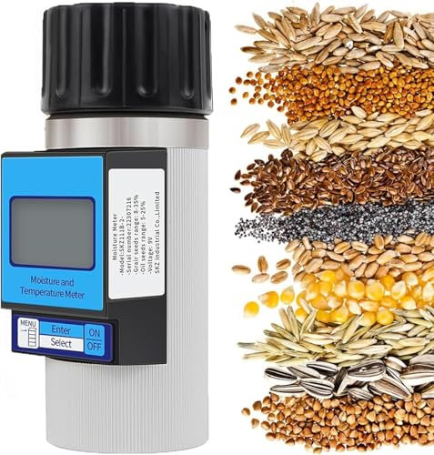 Misuratore digitale di umidità per cereali,compensazione automatica della temperatura,misuratore di umidità,misuratore di densità intelligente per 37 tipi di cereali,sorgo,fave di cacao