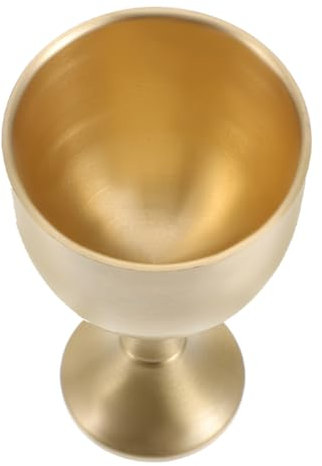 Luxshiny Calice Da Vino in Ottone Coppa Per Offerte Cerimoniali Mini Calice Stelo in Coppa Per Cerimonia Religiosa