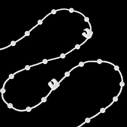 Vestoryyer 1pcs 10 Meter 100 clips Vertical Blind Bottom Chain for 3.5 Inch/ 89mm Slats,Durable Plastic vertical blind chain,Vertical Blinds Repair Parts,Blind Bottom Chain Slats Ideal for Repair