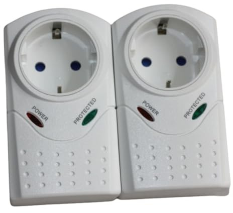 2 adattatori per presa di corrente, protezione da sovratensione, max. 3380 Watt