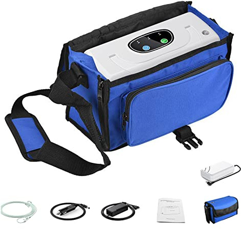 Concentrador de oxígeno portátil, dispositivo de oxígeno para el hogar con concentración ajustable de 3L/min, máquina de oxígeno con pureza del 30% ±2.5%, concentrador de oxígeno portátil para uso en