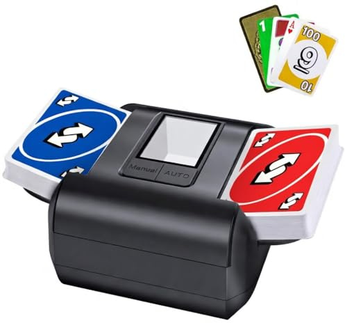 OBLITZON Barajador de Cartas Automático 1-2 Barajas, Auto/Manual, USB-C