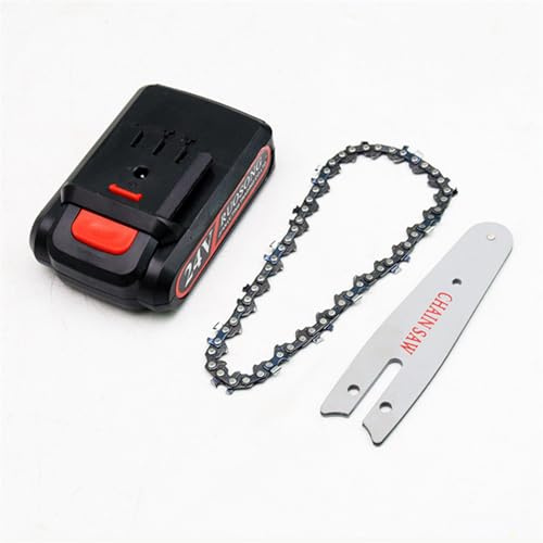 Set di 3 accessori per motosega, piastra catena, batteria 24 V
