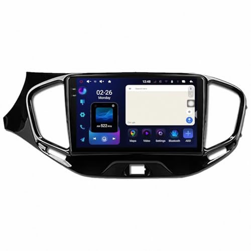 Carplay-Skärm för LADA Vesta Cross Sport 2015-2019 Röststyrning, Gps-Navigering, Med Kamera, Dashcam, Wifi, Bluetooth Bilradio Stereo Gps Navi, 8 Kärna 8G＋256G