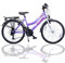 Talson 24 Zoll Kinderfahrrad 21-Gang Drehgriffschaltung Lila-Weiss mit Beleuchtung nach STVO
