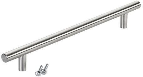 SOTECH Möbelgriff G17 BA 192 mm Ø 12 mm Edelstahl SS201 gebürstet, Schranktürgriff Kommodengriff - perfekt für vielfältige Wohnraumgestaltungen