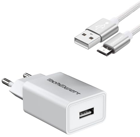Kit Chargeur Blanc Micro USB Compatible avec ASUS ZenPad Z300 Z300C Z300M / Nexus 7 9 10 / MeMO Pad FHD 10 / Fonepad 7 8 / Padfone 2 / Transformer Book T100 / Transformer Pad TF103C 5V 2000mA