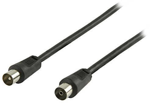 electrosmart 10m Black TV Aerial Extension Cable - Male Coax Plug Straight to Female Coax Socket Straight