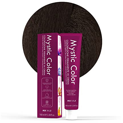 Mystic Color - Colore Castano Chiaro Cenere 5.1 - Tinta per Capelli - Colorazione Professionale in Crema a Lunga Durata - Con Cheratina Idrolizzata, Olio di Argan e Calendula - 100 ml