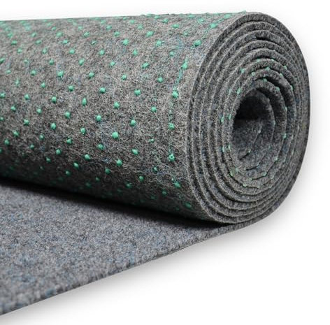 Kunstrasen Fertigrasen in 3 Farbig mit Drainagenoppen (160 cm x 200 cm, Grijs 901 (Grau))