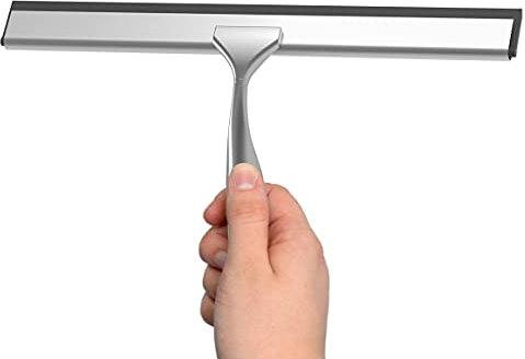 EISL BA0206 - Estrattore doccia in acciaio inox con supporto a parete, senza foratura, estrattore doccia da incollare, estrattore per vetri da agganciare, estrattore per piastrelle, cromato (L x A x