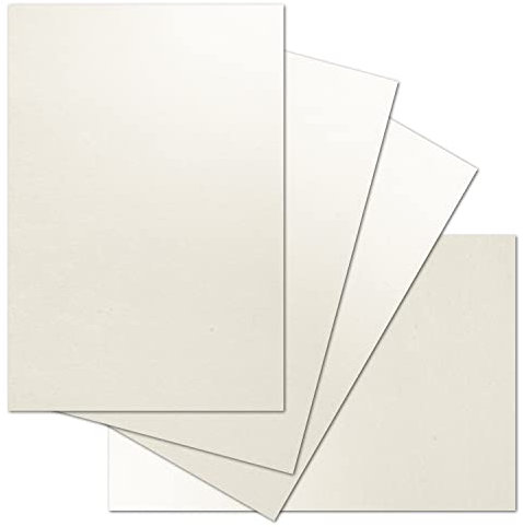 ARTOZ 75x Briefbogen DIN A4 ohne Falz - Farbe: tortilla (Creme) - 21x29,7 cm - 118 g/m² - Einzelkarten - Einladungs-Karten - Serie Green-Line