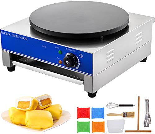 VEVOR 220 V 3 KW - Máquina para crepas comerciales, creperas eléctricas para panes, tortillas y platos