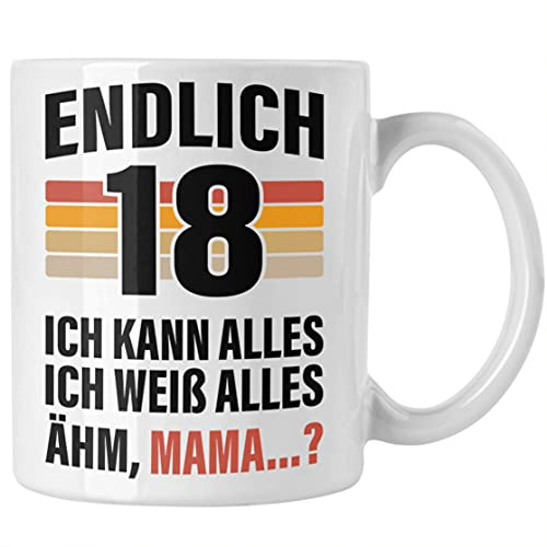 Trendation 18. Geburtstag Junge Mädchen Tasse 18 Jahre alt Sohn Tochter Geschenkidee