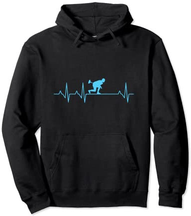Herzschlag Stockschütze Eisstockschießen Eisstock Geschenk Pullover Hoodie