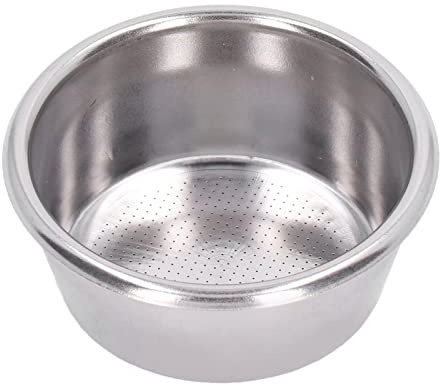 Coffee Maker Filter Basket Cup, 54mm Reusable Coffee Filter Portafilter Filter 2 Cup Stainless Steel Coffee Filter Porous Filter Basket Espresso Coffee Machine Filter Accessories