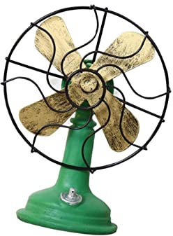 Hoement Vintage-standventilator Legerer Kunstharz Für Schlafzimmer Haushaltsventilator Dekorativer Tischventilator Aus Eisen Mit Antik-finish