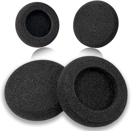 Ear Cushions for Jabra Headset PRO 920 930 935 9450 Biz 1500 2300 2400II | Plantronics Ear Pads, Replacement Foam Earpads, Works for Plantronics HW251N Blackwire C310 C320 3210 3220 Headphone (4 Pack)