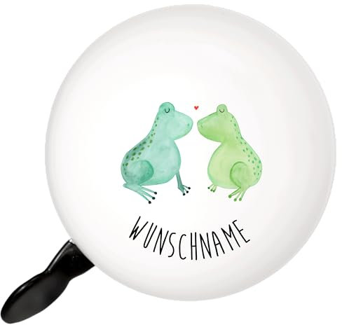 Mr. & Mrs. Panda klingel mit Namen Frosch Liebe - Personalisierte Geschenke, Hochzeitstag, Frösche, Fahrradklingel persönlicher Botschaft, Personalisiert, Verlobung, Freundin, Küssen