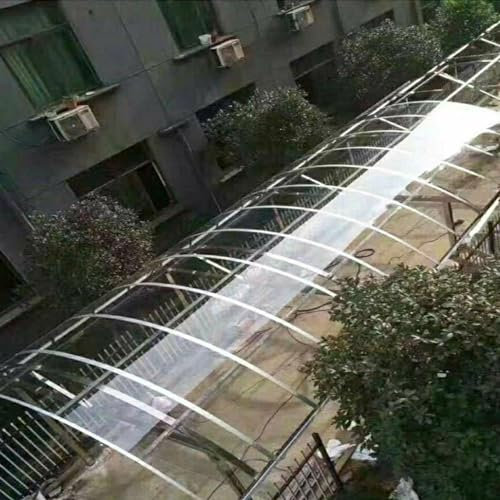 Dachplatten aus Polycarbonat,Stegplatten,Balcon Zaunschutzbrett,Stoßsicheren und UV-beständig,Frühbeet Ersatzplatten,Vordach für Gewächshaus Tür Carports Überdachung,Anpassbar (0.8 * 10m)