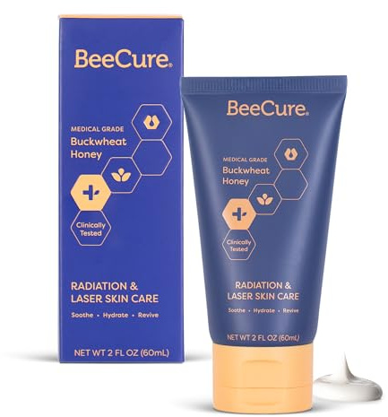 BeeCure Radiation & Laser Skin Care Cream - Calendula Cream and Natural Buckwheat Honey Hydrating Skin Moisturizer to Soothe and Calm Skin After Sunburn or Skin Redness for Sensitive Skin - 2 fl oz