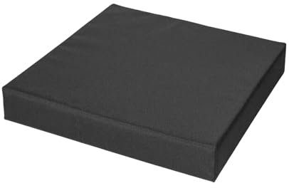 FIVE MOONS Orthopaedic Pressure Relief Memory Foam Seat Pad Cushion for office chairs, cars, wheelchairs and mobility scooters .Waterproof Zipped Cover (Black, 20 x 18 x 3)