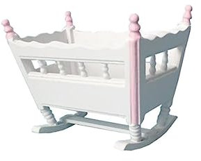 Abaodam 1Stk Spielzeug für Kinder Mini-Spielzeug Kinderspielzeug Spielzeuge Stubenwagen Wiegenmodell Mini-Wiege Shaker Möbel Baby Zubehör Hölzern