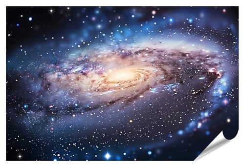 islandburner Prime XXL Bild Poster Milchstraßen-Galaxie - Sterne funkeln, Weltraumstaub schwebt, Universum erstrahlt Planetarium Planetarium Premium Bilder Fotodruck