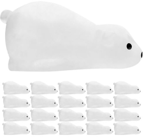 INOOMP 30stücke Eisbärfigur Aus Harz Miniatur Bären Dekor Miniatur Bären Ornament Für Puppenhaus Mikrolandschaft Sandkasten Requisiten