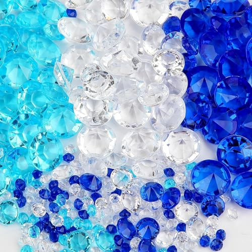 Mbsomnus 5000 STK Diamanten Deko Kristalle Blau Dekosteine | Streudeko Kristall, 3/6/8/10mm, Streudeko Diamanten Hochzeit, Acryl Deko, Glitzer Brillanten, Tischdeko Strass, für Vase