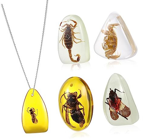 HAPINARY 5stücke Teiliges Insekten-anhänger Harz Zufälliger Stil Schmuck Zum Basteln Von Halsketten Und Armbändern Geschenkidee Für Sammler Und Naturfreunde