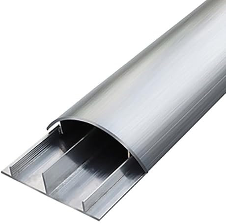 Kabelkanal,Bodenkabelabdeckung,Kabelmanagement,Mini-Kabelkanal,selbstklebender Kabelversteck,Kabelaufbewahrungslösung,Aluminium,Kabelabdeckung halbrund,Silber,für Büro,Zuhause,Werkstatt,Lager