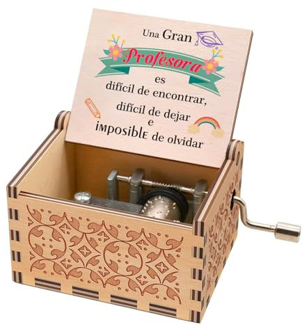 Regalos Originales Cajas de Música para Profesores,Regalo Profesora Infantil Primaria Personalizados de Fin de Curso
