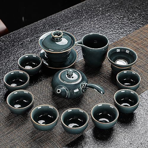 XaEjNzwDT Tetera marroqui teteras para te Juego de te Juego de té Ding Celadon, Tetera de cerámica para el hogar, Taza de té(Color:B,Size:)