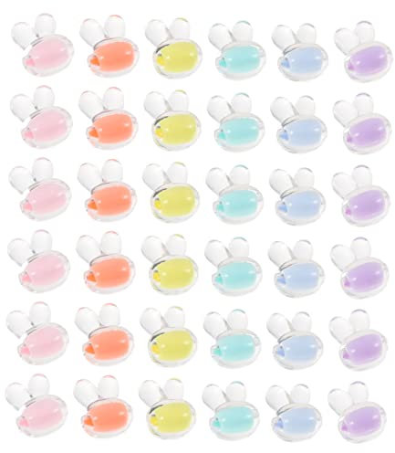 SEWACC 50stücke Transparente Acrylperlen in Hasenform Robuste Diy Perlen Für Haarringe Und Armbänder Vielseitig Einsetzbar Für Bastelprojekte Und Schmuckherstellung