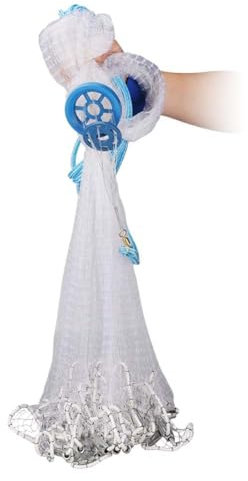 LUOKEKE Wurfnetz Angel-Wurfnetz 3ft Radius mit Angelnetz(300 with Sinker)