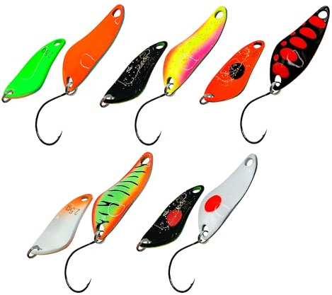 D-Ocean Spoons Trout Set Blinker Fishing Spinner Fishing Lure Spinner Trout Bait Set Artificial Bait 5pcs/Box Angeln Forellenlöffel 2.5g