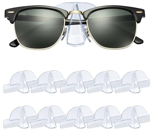 xiruiubao Brillenhalter Wand, 10 Stück Selbstklebende Brillenablage Wandmontage, Brillenhalter Lustig Nasenform, Sonnenbrillen Aufbewahrung Organizer für Aufhängen und Präsentieren von Brille
